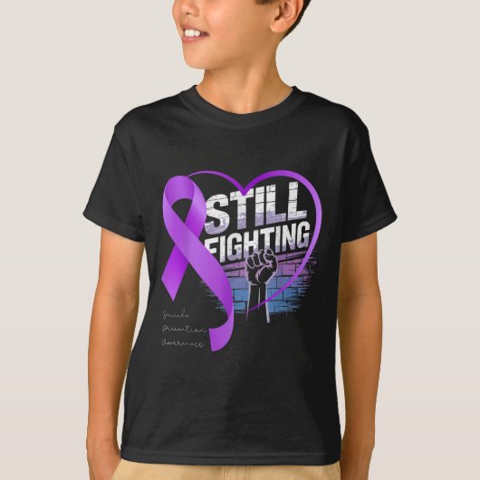 Still Fighting Suicide Prevention Awareness Purple T-shirt (Voorkant)