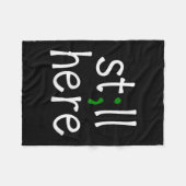 Still Here, Semi-colon, Mental Health Awareness  Fleece Deken (Voorkant (Horizontaal))