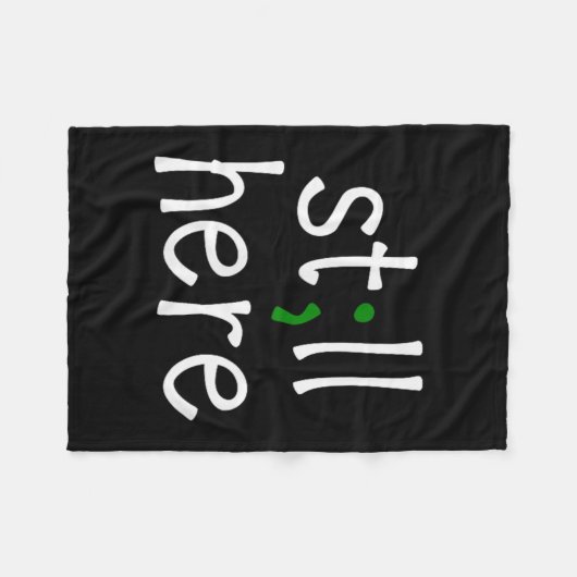 Still Here, Semi-colon, Mental Health Awareness  Fleece Deken (Voorkant (Horizontaal))