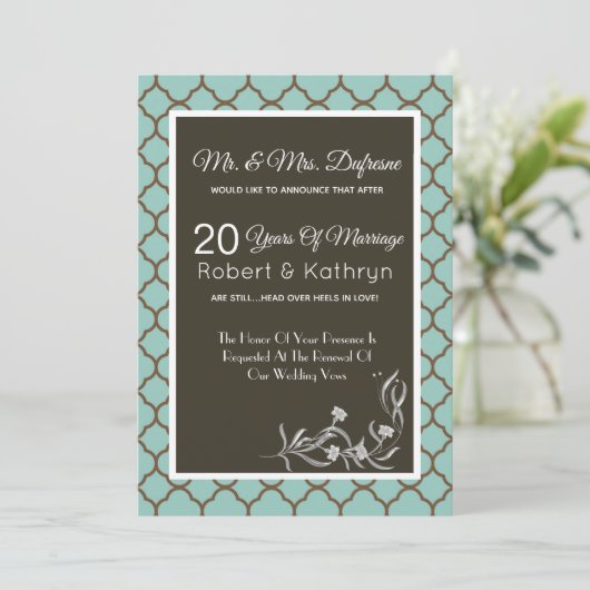 "still in Love" Wedding Vow Renewal Uitnodiging (Staand voorkant)