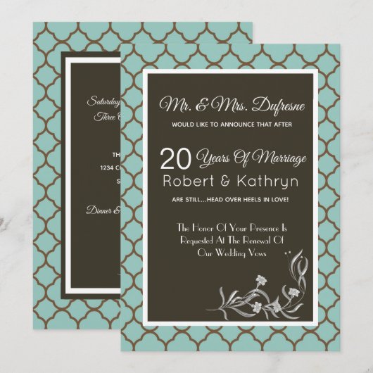 "still in Love" Wedding Vow Renewal Uitnodiging (Voorkant / Achterkant)