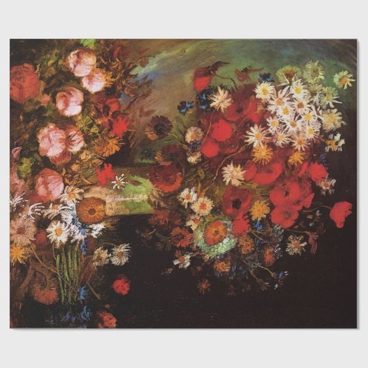 Still Life Flowers in a Vase by Vincent van Gogh Cadeaupapier (Vlak)