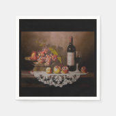 Still life Fruit Bowl and Wine Bottle      Servet (Voorkant)