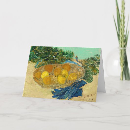 Still Life of Oranges and Lemons Greeting Card Bedankkaart (Voorkant)