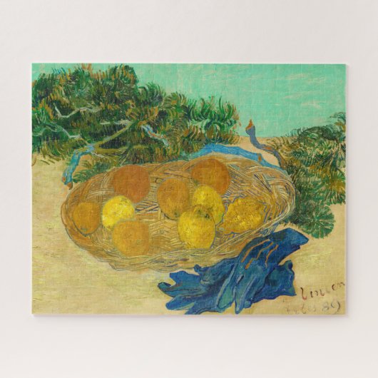 Still Life of Oranges and Lemons with Blue Gloves Legpuzzel (Horizontaal)