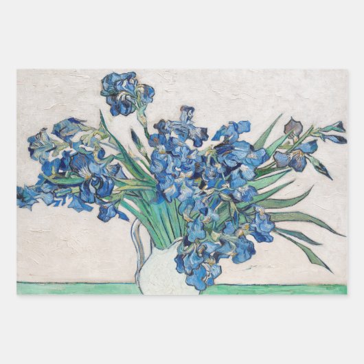 Still Life Vase with Irises by Vincent van Gogh Inpakpapier Vel (Voorkant 3)