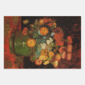 Still Life Vase with Zinnias by Vincent van Gogh Inpakpapier Vel (Voorkant 3)