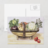 Still life with a trug of vegetables briefkaart (Voorkant / Achterkant)