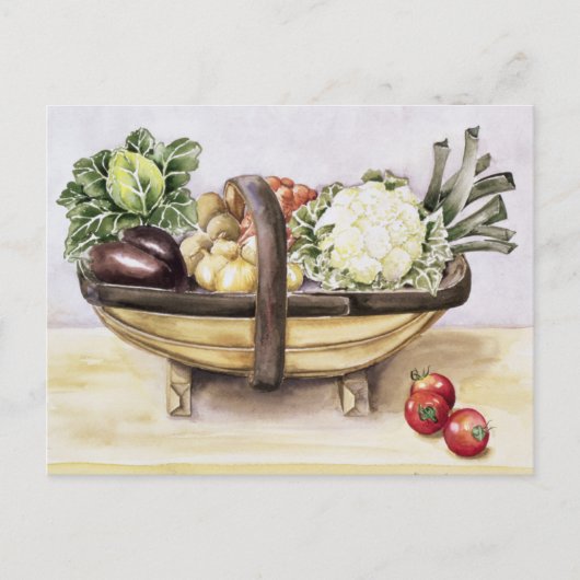 Still life with a trug of vegetables briefkaart (Voorkant)