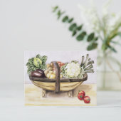 Still life with a trug of vegetables briefkaart (Staand voorkant)