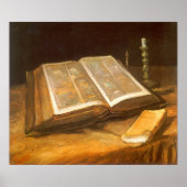 Still Life with Bible by Vincent van Gogh Poster (Voorkant)