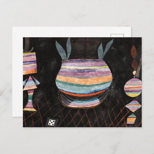 Still Life with Dice, 1923 by Paul Klee Briefkaart (Voorkant / Achterkant)