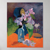 Still Life with Flowers and Idol | Paul Gauguin Poster (Voorkant)