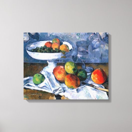 Still Life with Fruit Dish Canvas Afdruk (Voorkant)