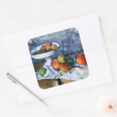 Still Life with Fruit Dish Vierkante Sticker (Envelop)