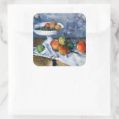 Still Life with Fruit Dish Vierkante Sticker (Tas)