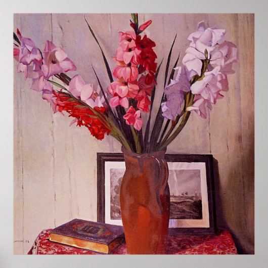Still Life with Gladioli Poster (Voorkant)