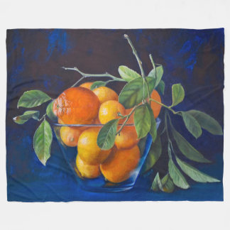 Still Life with Lemons and Orange Branch Fleece Deken