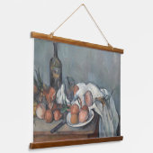 Still Life with Onions, OIl Painting, Paul Cezanne Hangend Wandkleed (Gebogen)