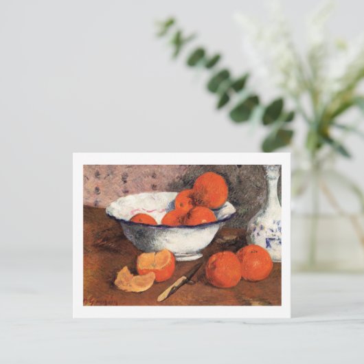 Still Life with Oranges by Gauguin Briefkaart (Staand voorkant)