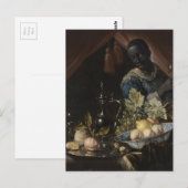 Still-life with peaches and a lemon briefkaart (Voorkant / Achterkant)