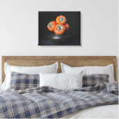 Still Life with Persimmons on Black Background Canvas Afdruk (Insitu (Slaapkamer))