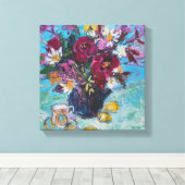 Still Life with Tea Cup 2013 Canvas Afdruk (Insitu (Houten vloer))