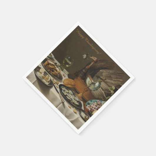 "still life with Turkey Pie" aangepaste papierserv Servetten (Hoek)