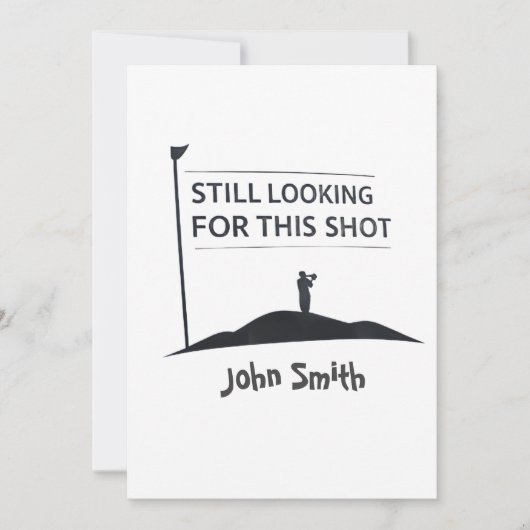 Still Looking For This Shot Custom Name Art Feestdagenkaart (Voorkant)