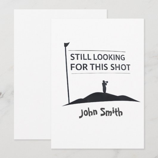 Still Looking For This Shot Custom Name Art Feestdagenkaart (Voorkant / Achterkant)