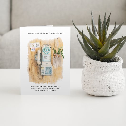 Still My First Call | Mother’s Day Photo Card Feestdagen Kaart