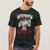 Still Plays With Tractors Faming T-shirt (Voorkant)