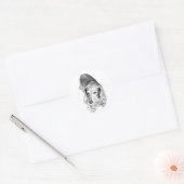 Still & Seen – Langharige Dachshond Ronde Sticker (Envelop)