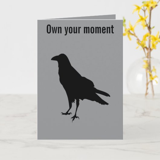 Still Shadow Raven in Profile Kaart (Gele Bloem)