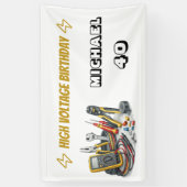 Still Shocking at 40 Electrician Birthday Party Spandoek (Verticaal)