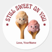 Still Sweet on You Cute Valentine Sticker (Voorkant)