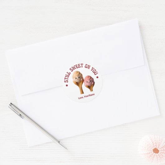 Still Sweet on You Cute Valentine Sticker (Envelop)