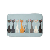 Still Tired Cats - Cat Mom Lover - Blue Graphic Badmat (Voorkant)