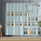 Still Tired Cats - Cat Mom Lover - Blue Graphic Badmat