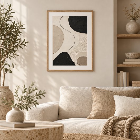 Still Trace | Minimal Abstract Plaster Art Print