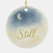 “Still” Watercolor Christmas Ornament (Achterkant)