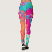 Still Wet Kleurrijke Neon Splatter Paint Abstract Leggings (Achterkant)