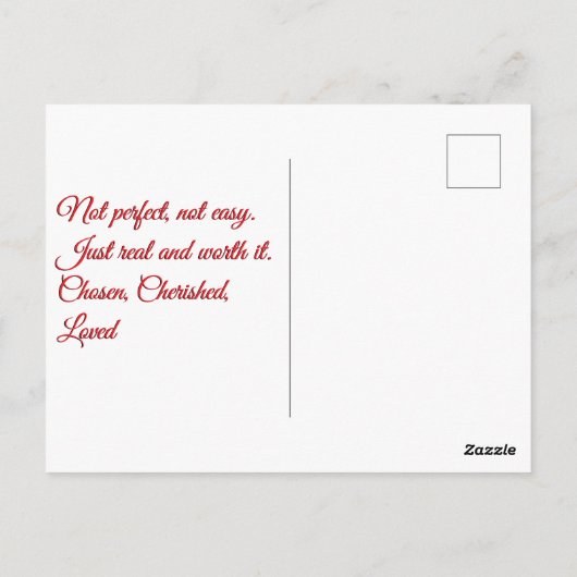 Still You Chosen, Cherished, Folded Greeting Card Briefkaart (Achterkant)