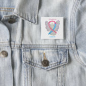 Stillborn Awareness Ribbon Angel Custom Art Pins Vierkante Button 5,1 Cm (In situ)