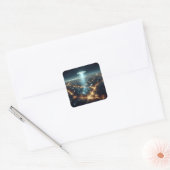 stille aankomst vierkante sticker (Envelop)