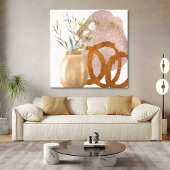 Stille Balans Abstract Botanisch Stilleven Canvas Afdruk