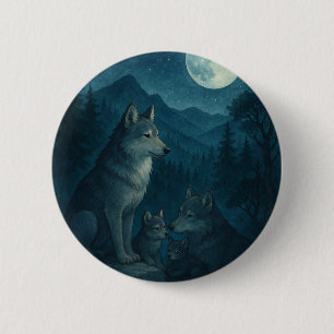 Stille bewaker van de nacht ronde button 5,7 cm