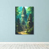 Stille Bewakers van Siam Canvas Afdruk (Insitu (Houten vloer))