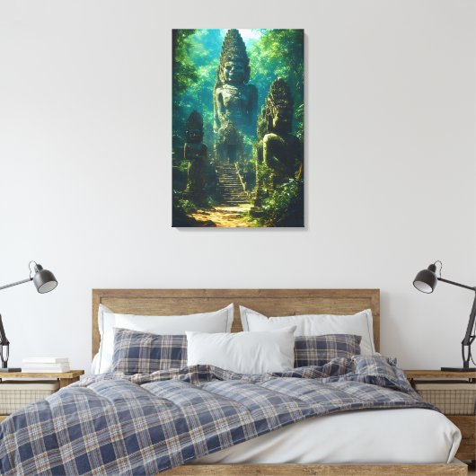 Stille Bewakers van Siam Canvas Afdruk (Insitu (Slaapkamer))