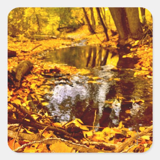 Stille Bezinning Vierkante Sticker (Voorkant)